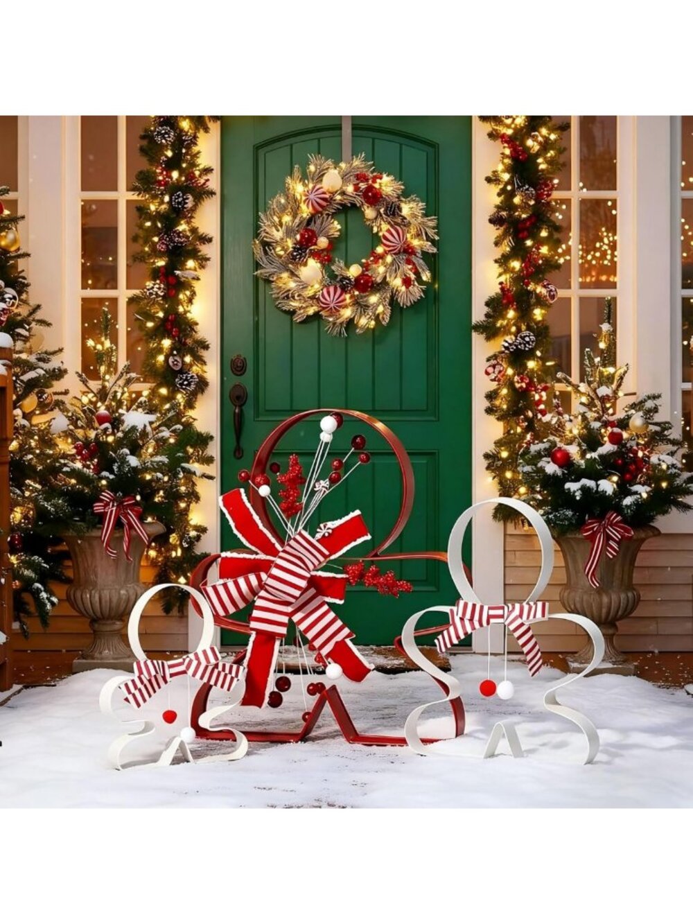 3 Pcs Gingerbread Man Yard Decor Set - Festive Christmas Outdoor Decor 22" 16